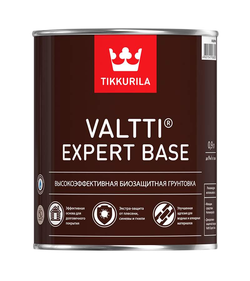 Грунтовка биозащитная Tikkurila Valtti Expert Base для древесины 0 9 л