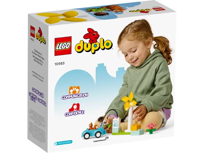 Купить конструктор LEGO ЛЕГО Duplo Ветряная турбина и электромобиль 16