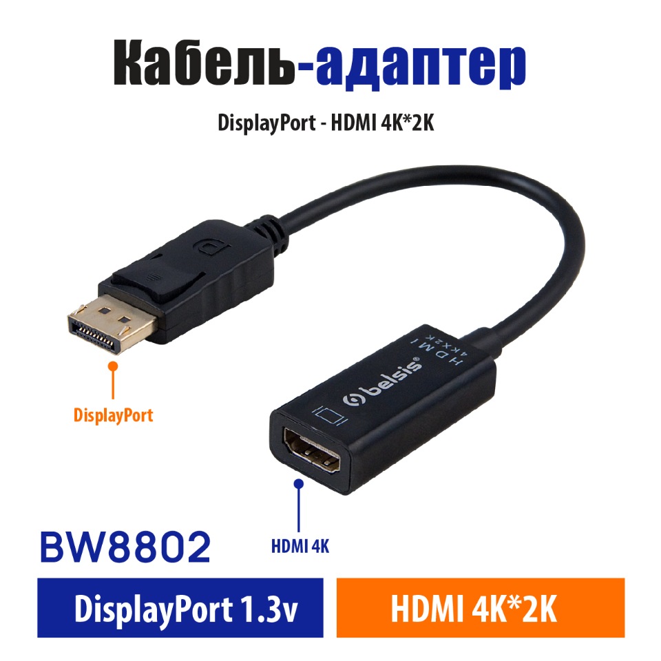 Displayport Hdmi K K Black Bw