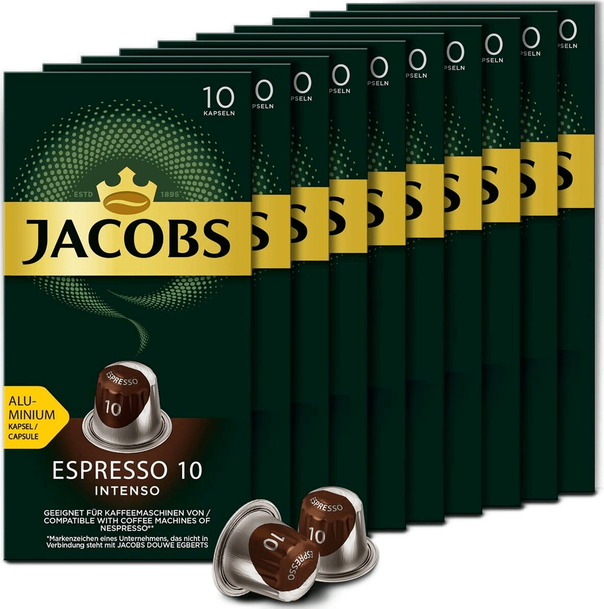 Кофе в капсулах JACOBS Espresso 10 Intenso для системы Nespresso 100