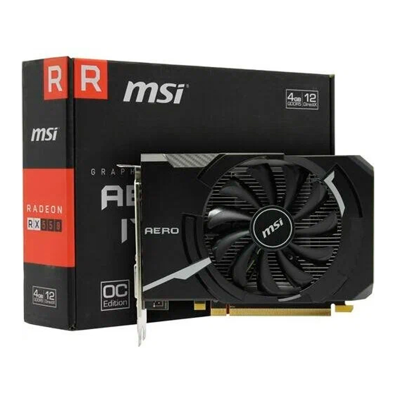 Видеокарта MSI AMD Radeon RX 550 AERO ITX OC купить в Москве цены в