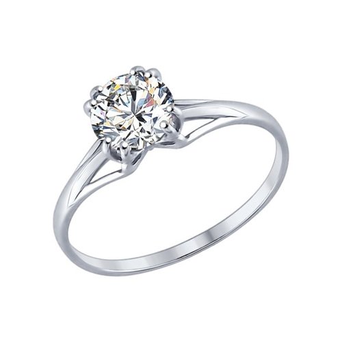 фото Кольцо женское sokolov из серебра с фианитом 94012116 р.19