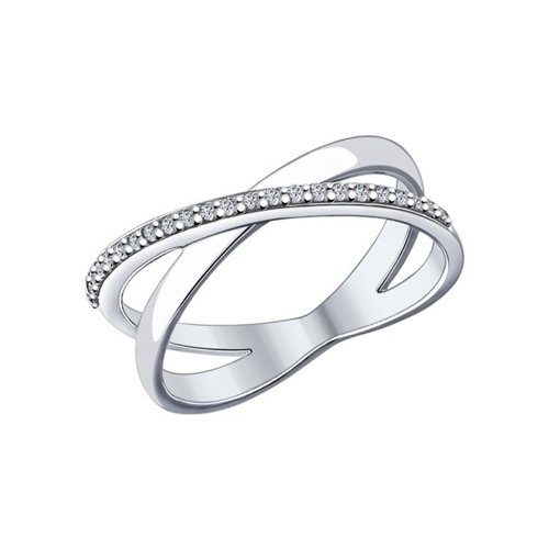 фото Кольцо женское sokolov из серебра с фианитами 94012051 р.15.5