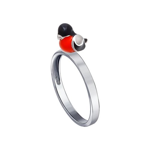 фото Кольцо женское «снегирь» sokolov из серебра 94011690 р.15.5