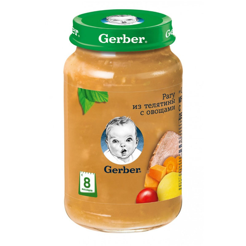 Пюре мясное Gerber Рагу из телятины с овощами с 8 мес. 190 г, Рагу из телятины с овощами2
Пюре мясное Gerber Рагу из телятины с овощами с 8 мес. 190 г, Рагу из телятины с овощами2