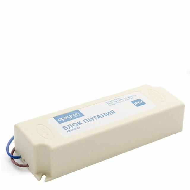 Блок питания APEYRON electrics, 12 В, 40 Вт, IP67, 3,33 А, пластик, 150*40*30мм. 03-70, Белый
Блок питания APEYRON electrics, 12 В, 40 Вт, IP67, 3,33 А, пластик, 150*40*30мм. 03-70, Белый