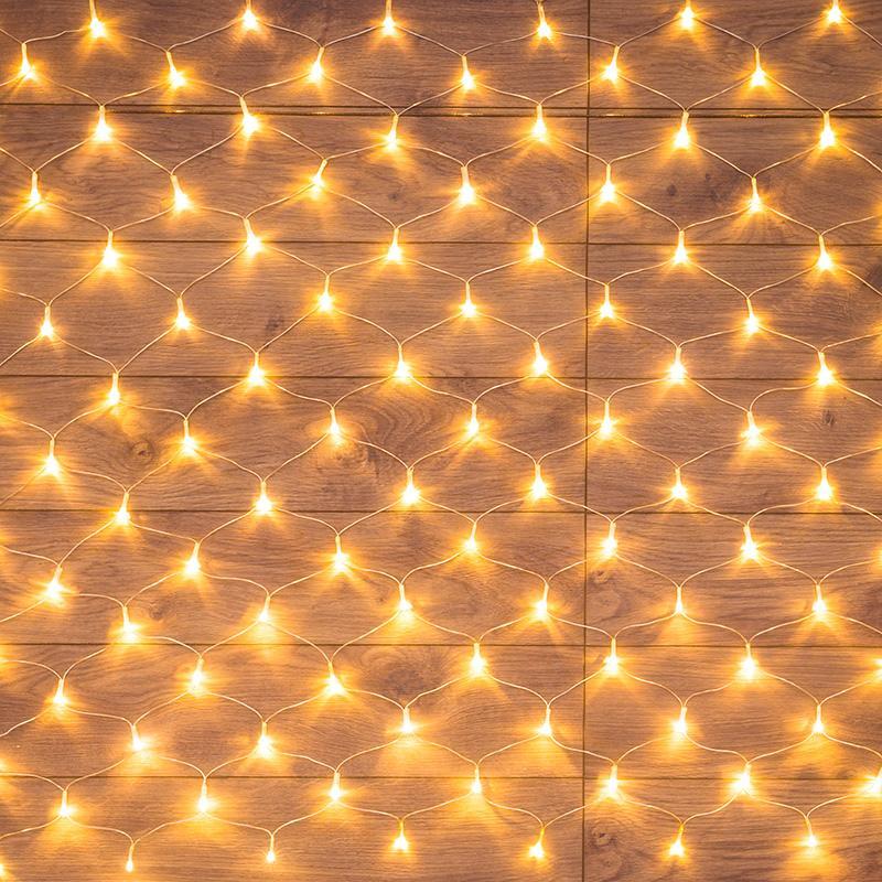 фото Светодиодная гирлянда сетка 320 led, 2.2х2.2 м (цвет: теплый ) nobrand