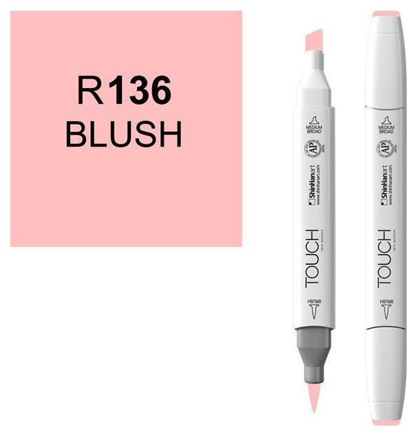 Маркер Touch Brush двухсторонний на спиртовой основе 136 Розовый румянец розовый
Маркер Touch Brush двухсторонний на спиртовой основе 136 Розовый румянец розовый