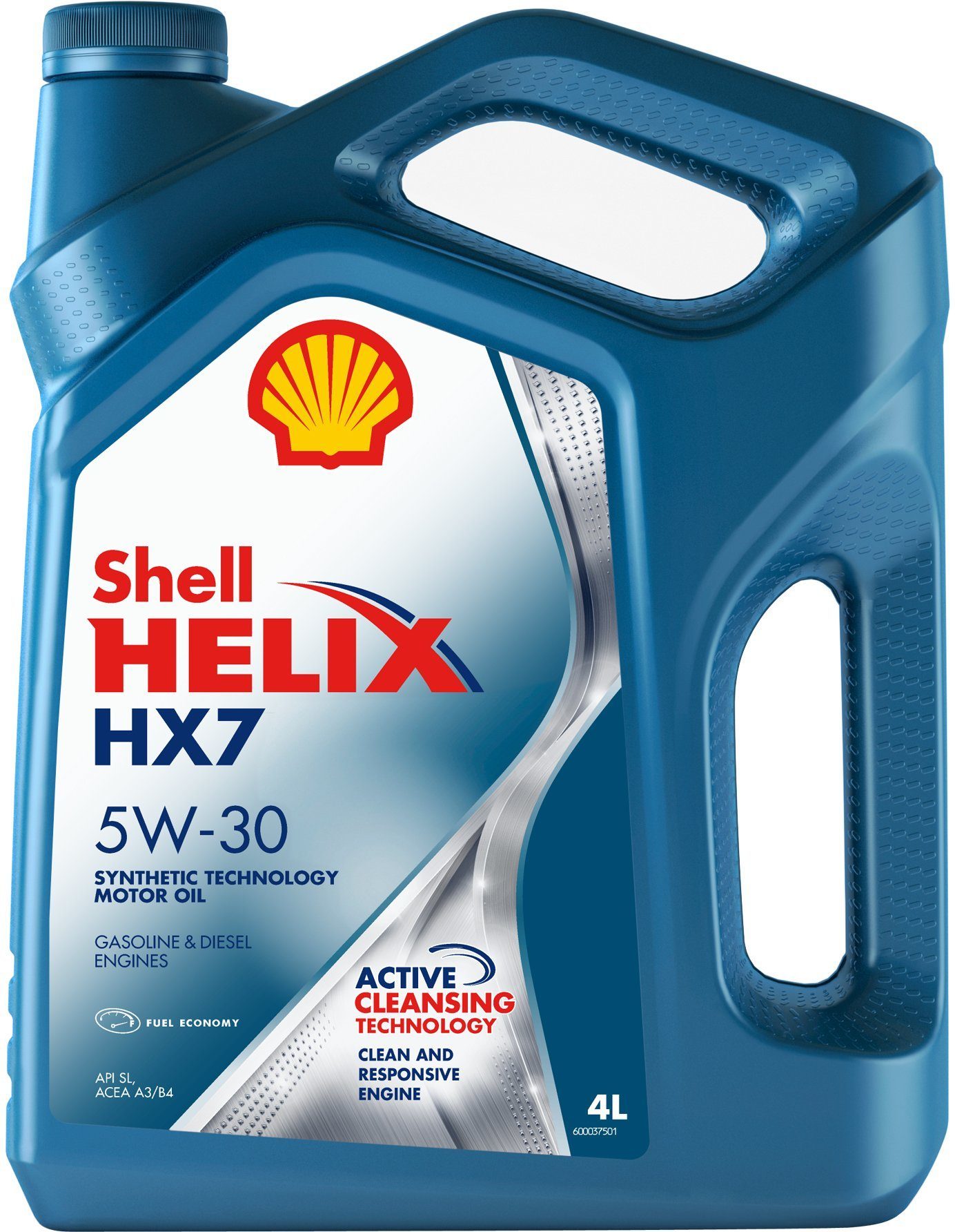 фото Shell моторное масло полусинтетическое helix hx7 5w40 4 л