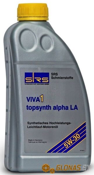 фото Srs srs моторное масло viva 1 topsynth alpha la 5w-30 (1 л.) mb 229.52