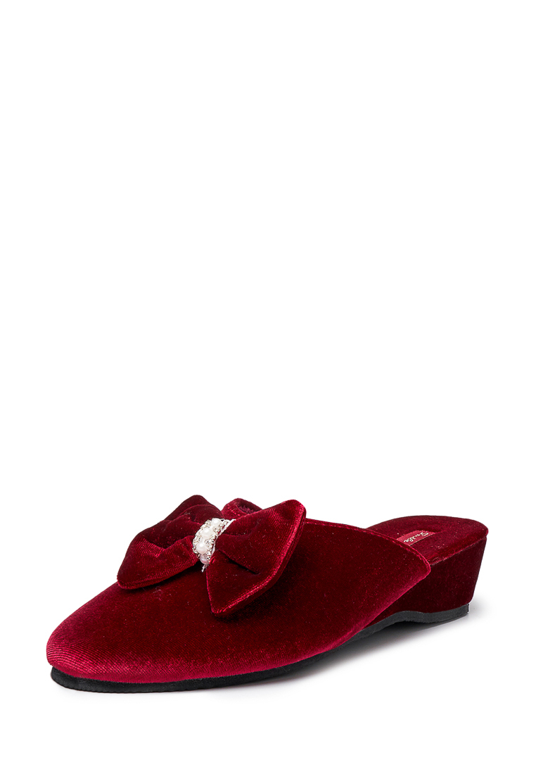 фото Домашние тапочки женские smile of milady dw-o-3-434-17 бордовые 41 ru