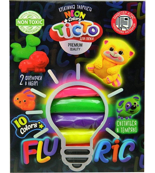Неоновое тесто для лепки Danko Toys Fluoric № 1, Фиолетовый;желтый;зеленый;оранжевый;розовый
Неоновое тесто для лепки Danko Toys Fluoric № 1, Фиолетовый;желтый;зеленый;оранжевый;розовый