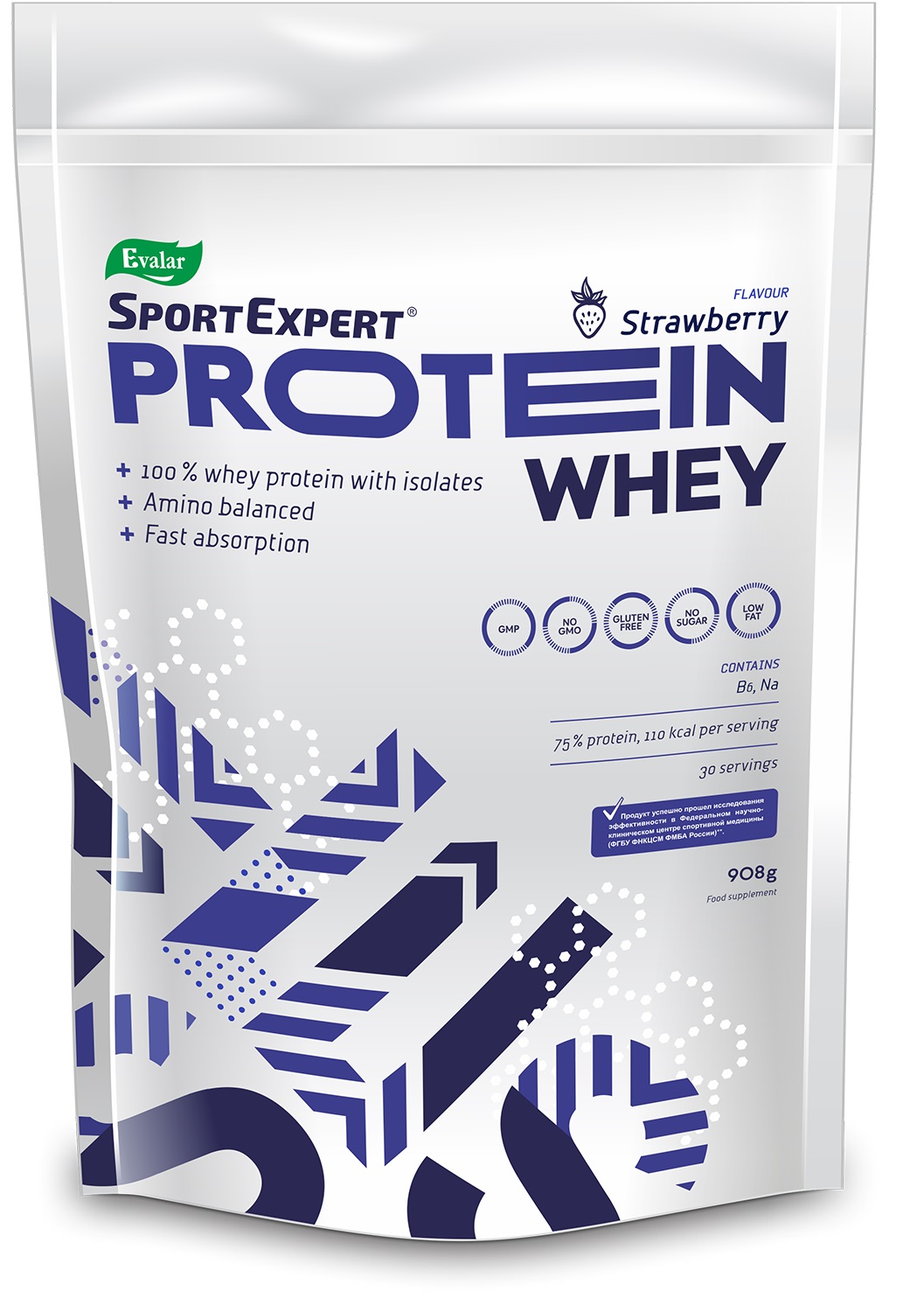 фото Протеин эвалар sportexpert protein whey, 908 г, клубника