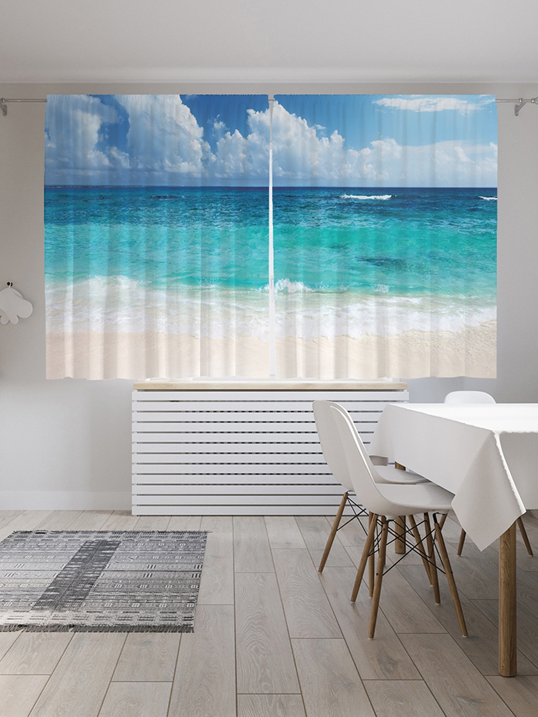 фото Шторы с фотопечатью "морское чудо" из сатена, 290х180 см joyarty