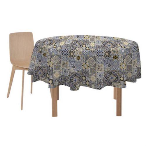 фото Скатерть protec textil, alba, мозаика, 160 см, круглая