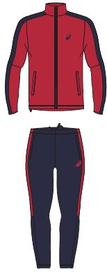 фото Мужской костюм asics lined suit 2051a027-600, красный, l int