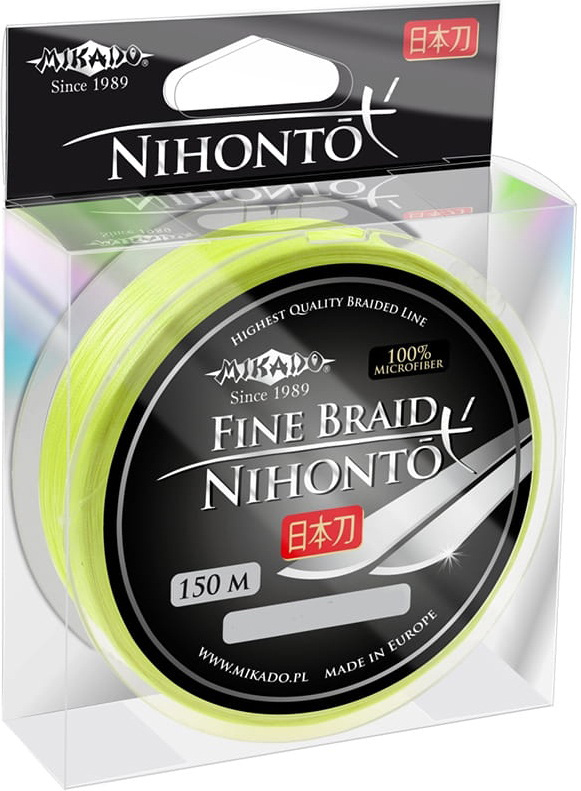 фото Леска плетеная mikado nihonto fine 0,06 мм, 150 м, 3,25 кг, fluo