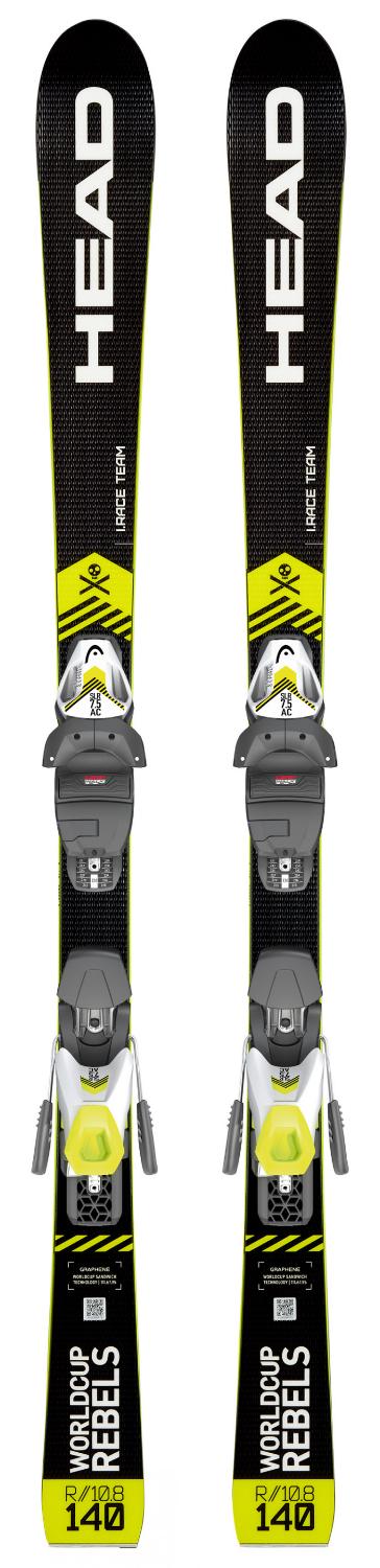 фото Горные лыжи head wc irace team slr pro 2020, black/yellow, 140 см