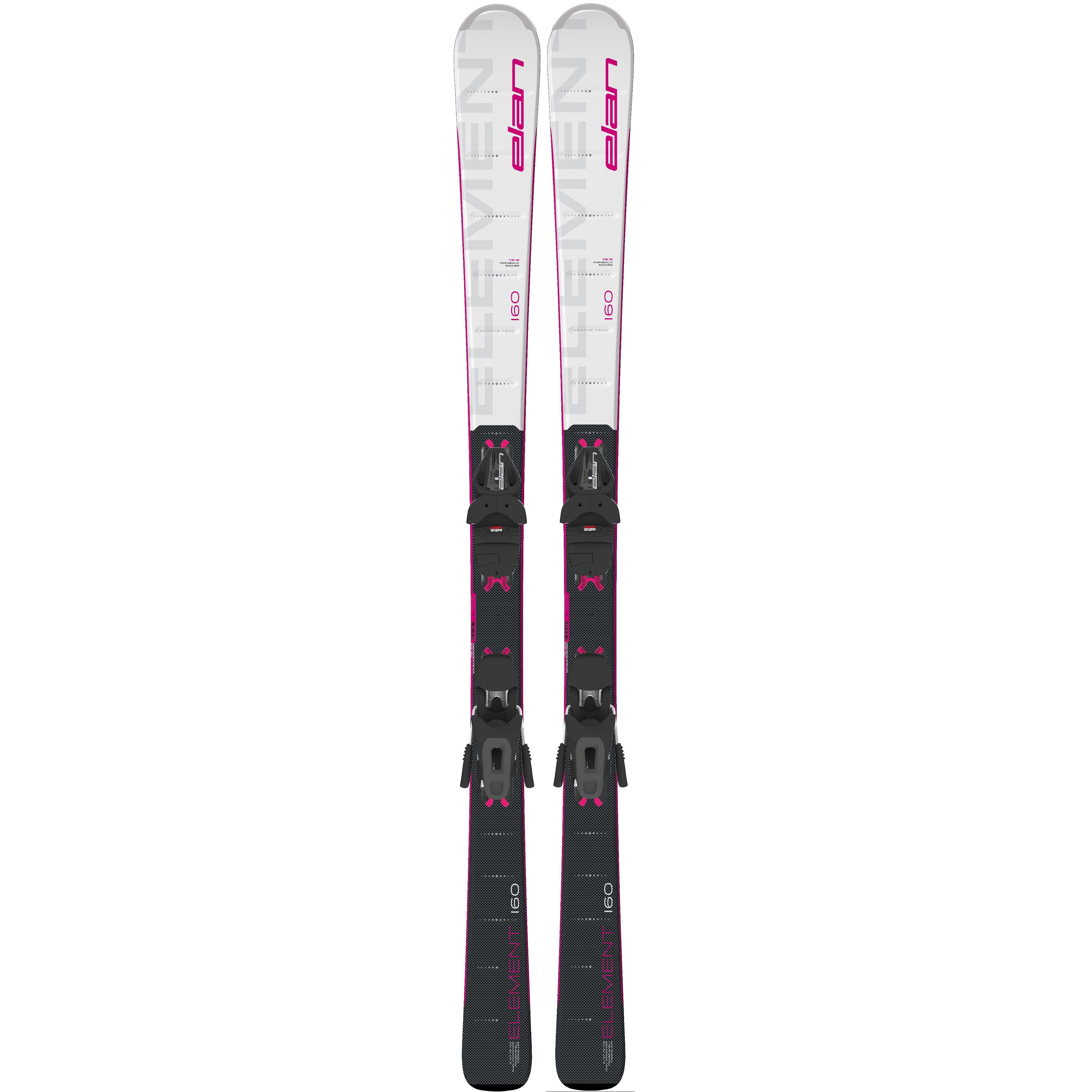 фото Горные лыжи elan element white/pink ls + elw 9 shift 2021, white/pink, 152 см