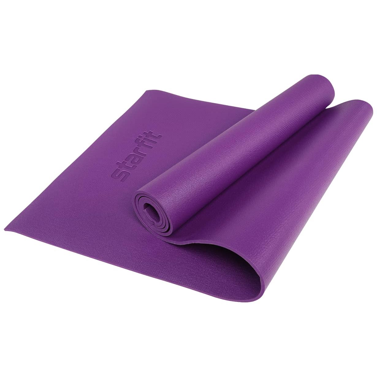 фото Starfit коврик для йоги fm-103, pvc hd, 173 x 61 x 0,6 см, фиолетовый