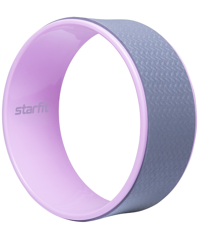 фото Колесо для йоги starfit yw-101, розовый/серый