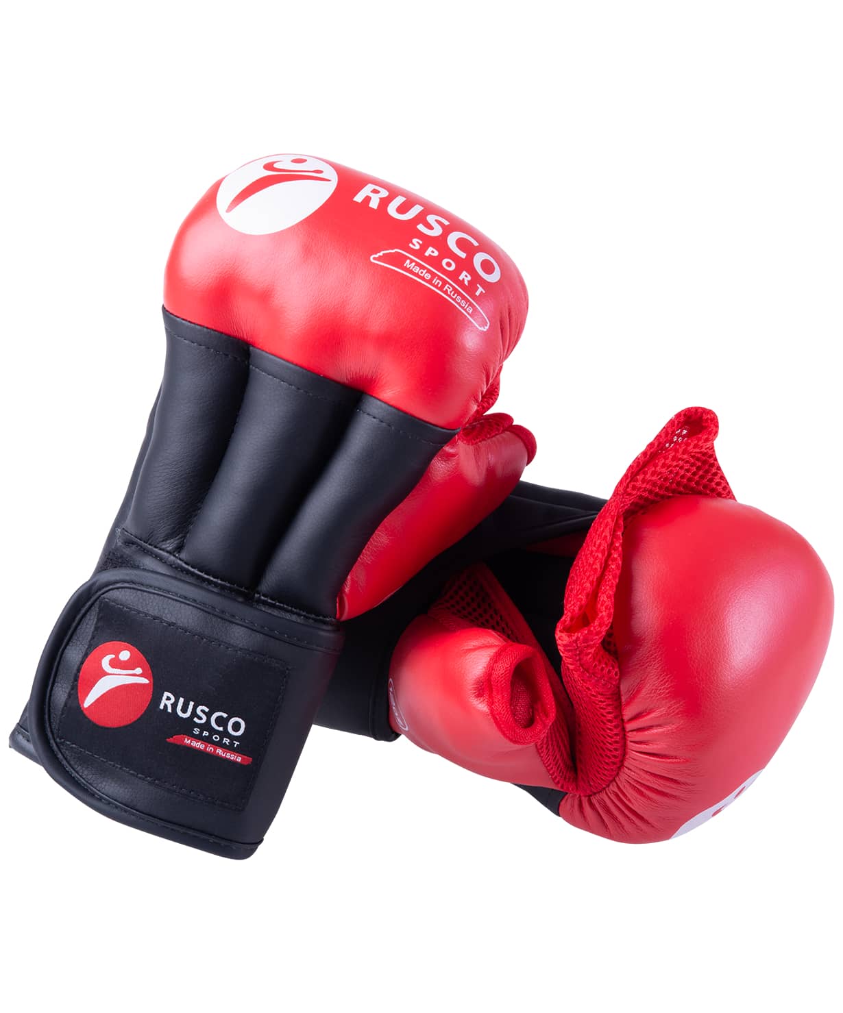 фото Rusco перчатки для рукопашного боя pro, к/з, красный - 8 rusco sport