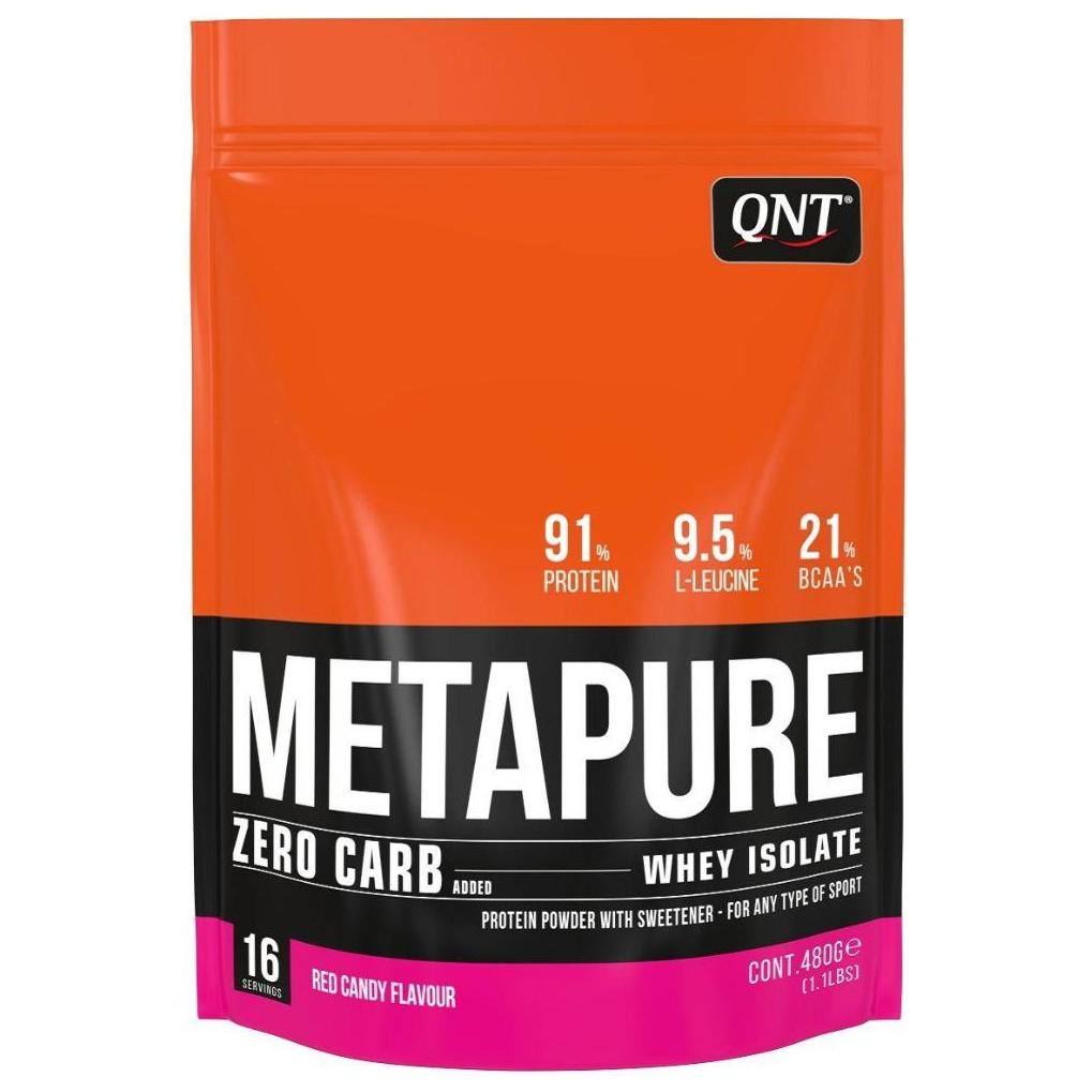 фото Протеин qnt metapure zero carb, 480 г, red candy