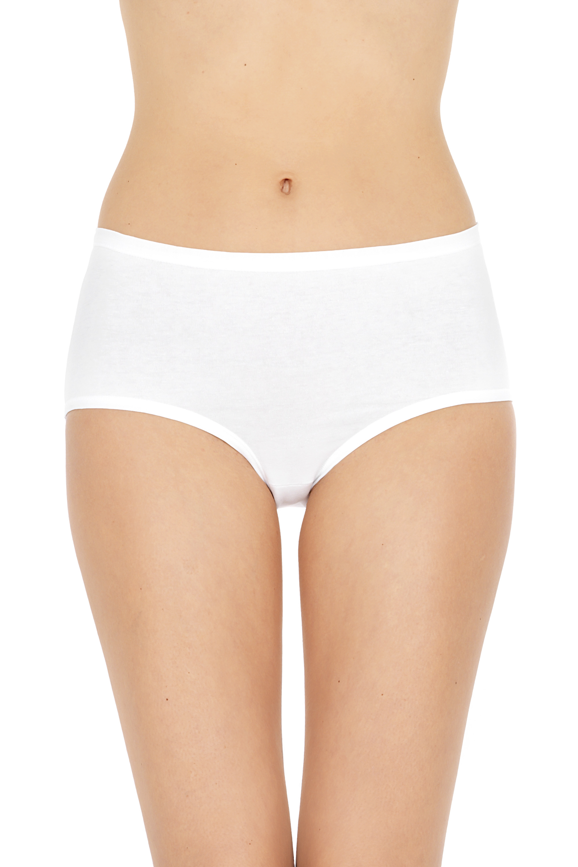 фото Трусы женские pompea slip midi cotton белые 4
