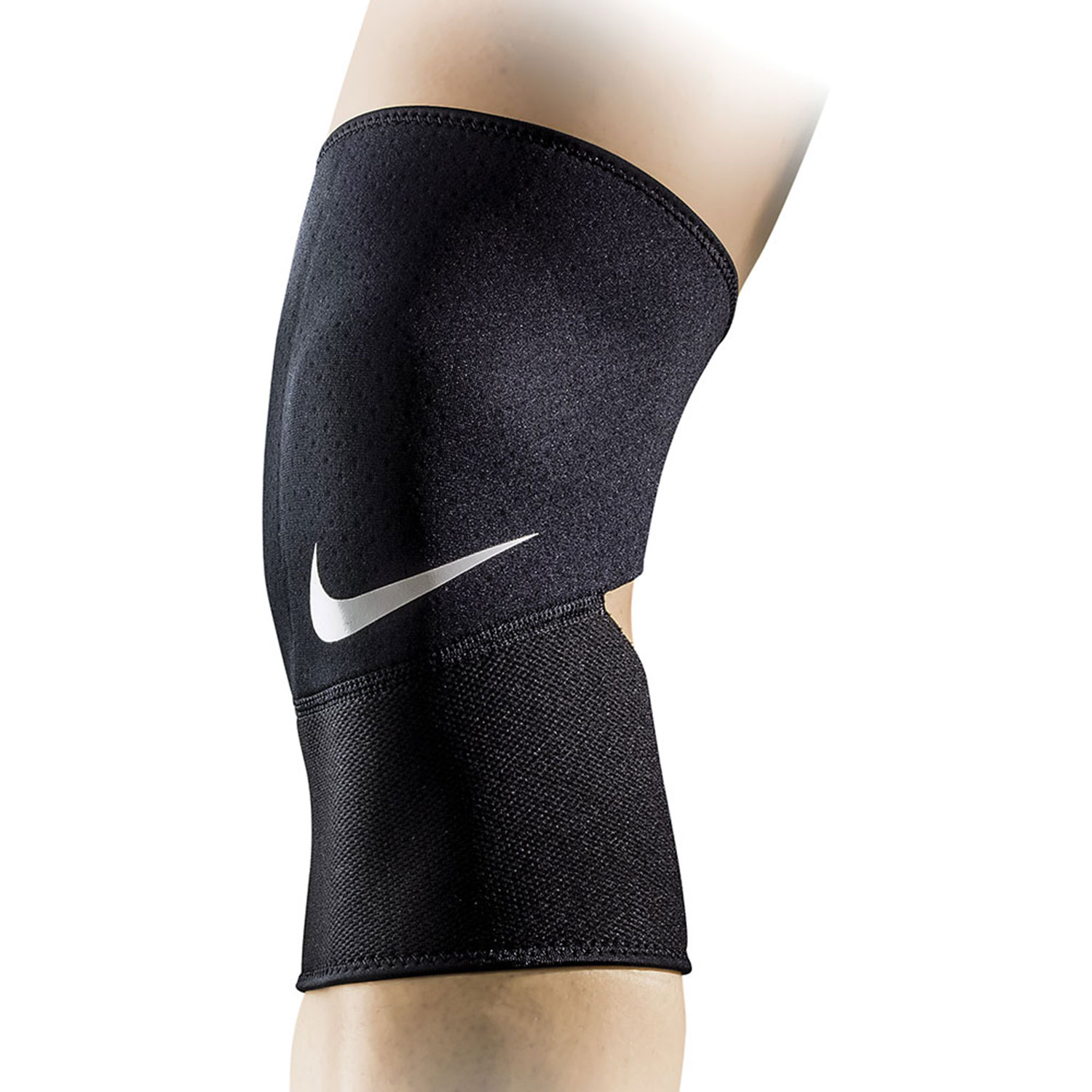 фото Фиксатор nike closed-patella knee sleeve 2.0 черный/белый 36 см