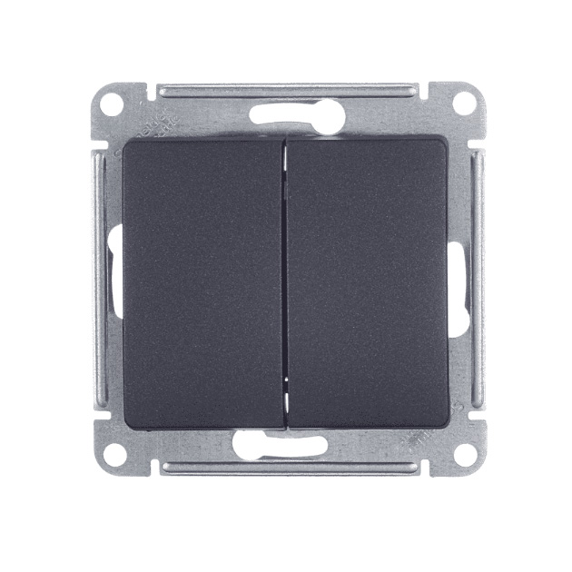 Выключатель Schneider Electric Glossa GSL000751 2-клавишный, СП, 10А, IP20, антрацит, Черный, Systeme Electric-10
Выключатель Schneider Electric Glossa GSL000751 2-клавишный, СП, 10А, IP20, антрацит, Черный, Systeme Electric-10