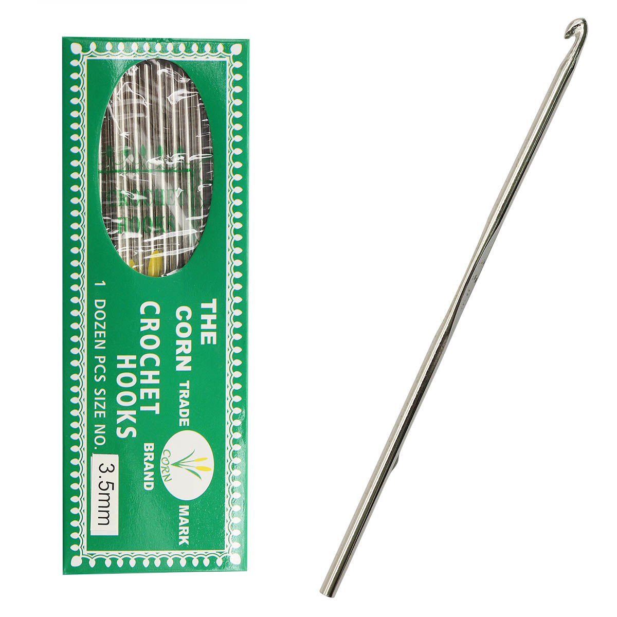 фото Крючок вязальный айрис, 0333-6050, 3,5 мм, 12 шт