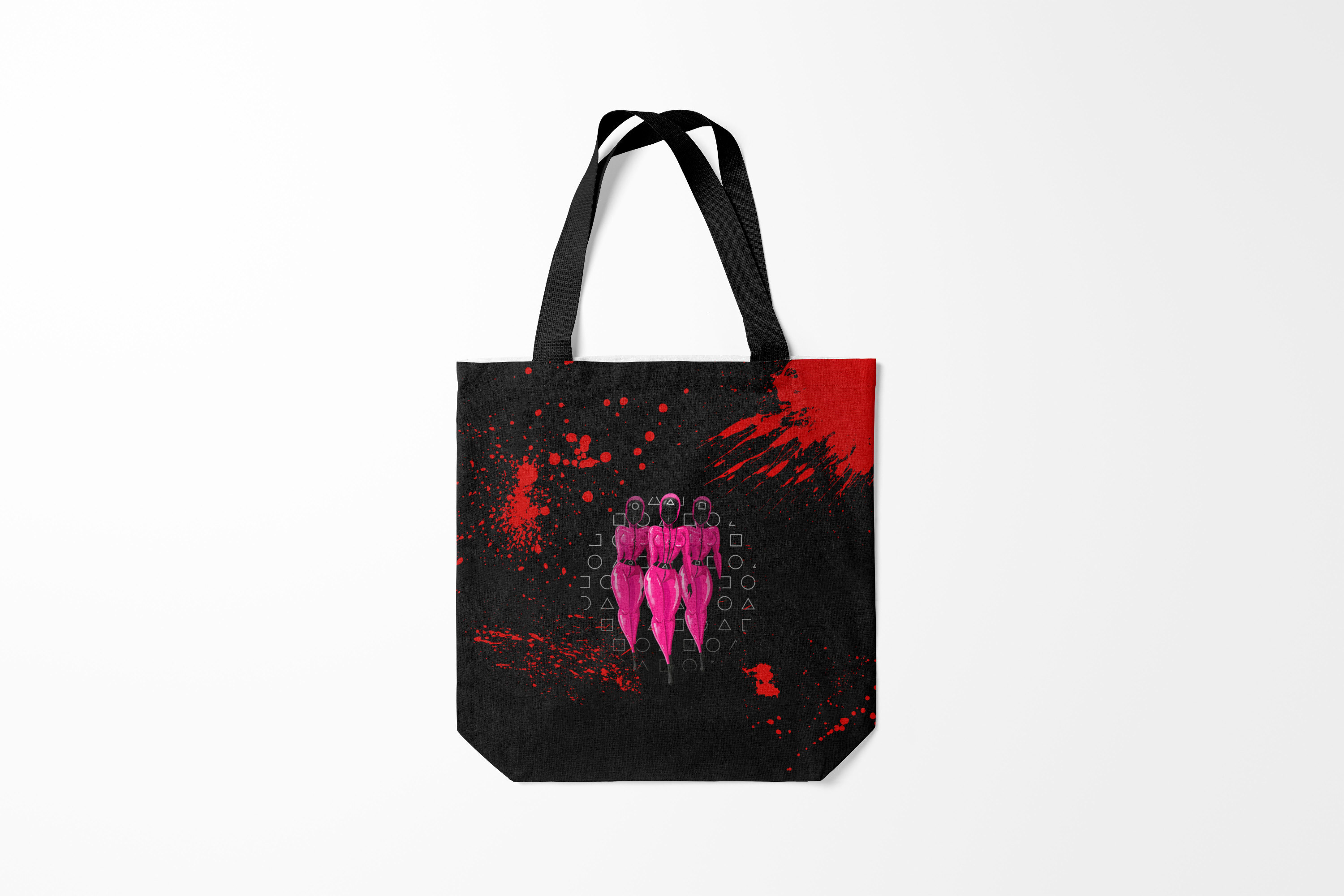 Сумка шoппер унисекс Burnettie Игра в кальмара, черный, Игра в кальмара 
Сумка шoппер унисекс Burnettie Игра в кальмара, черный, Игра в кальмара