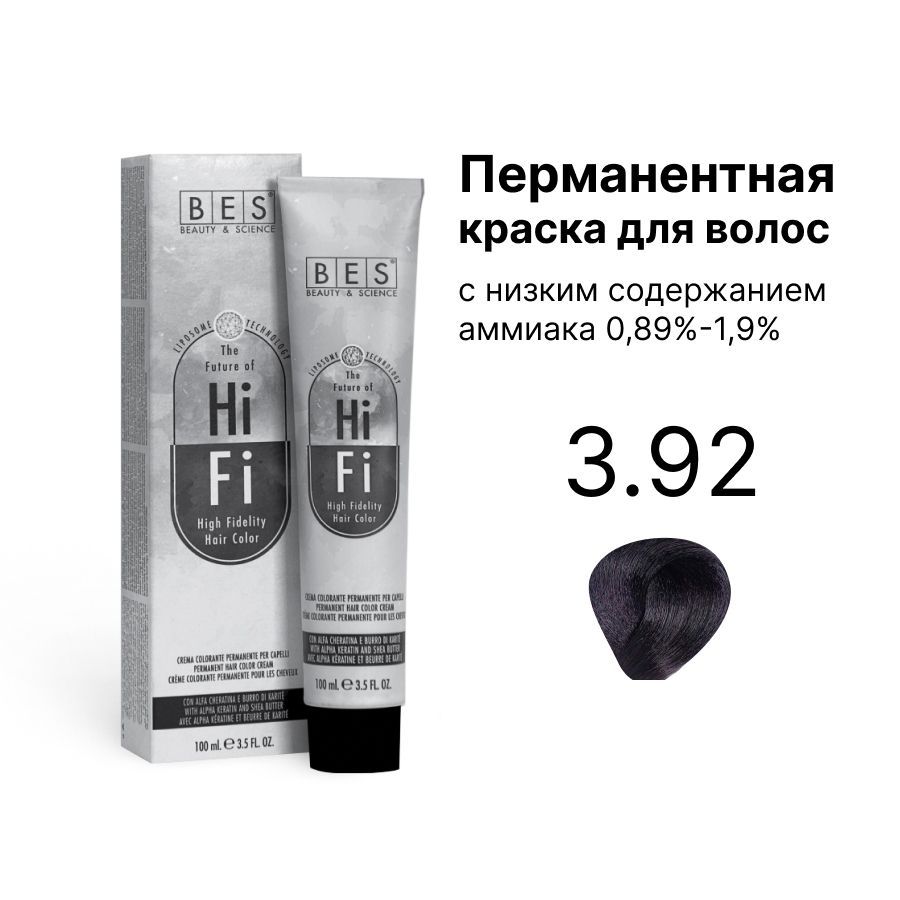 Перманентная крем-краска BES HI-FI 3.92 темно-коричневый сине-фиолетовый 100 мл, Черный, 3.92 темно-коричневый сине-фиолетовый
Перманентная крем-краска BES HI-FI 3.92 темно-коричневый сине-фиолетовый 100 мл, Черный, 3.92 темно-коричневый сине-фиолетовый