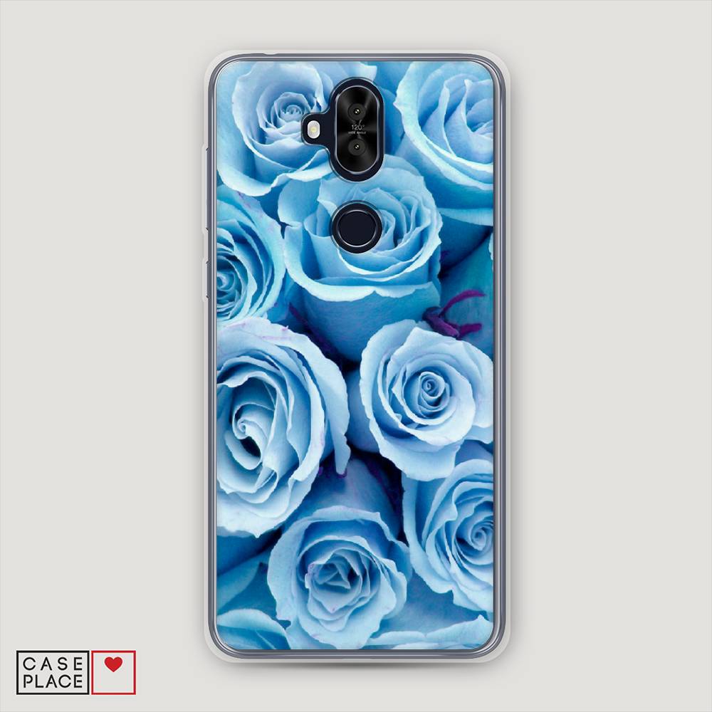 фото Чехол awog "лазурные розы" для asus zenfone 5 lite (zc600kl)
