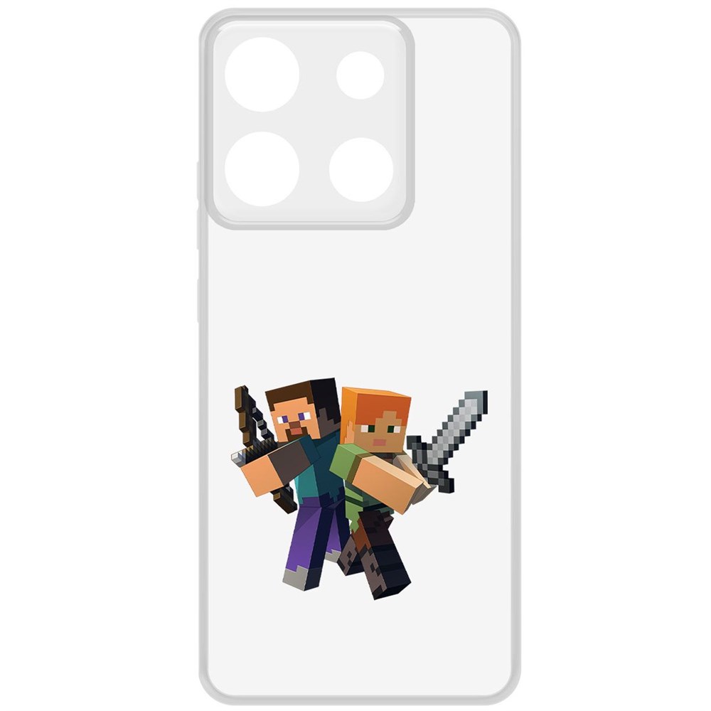 Чехол-накладка Krutoff Clear Case Minecraft-Стив и Алекс для INFINIX Smart 7 Plus, Прозрачный
Чехол-накладка Krutoff Clear Case Minecraft-Стив и Алекс для INFINIX Smart 7 Plus, Прозрачный