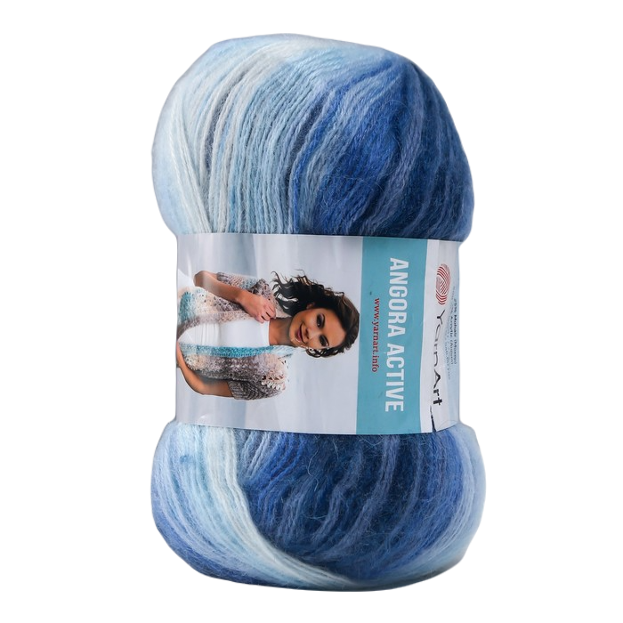 Пряжа "Angora Active" 25% мохер, 75% акрил 500м/100гр (842 син-гол-бел), Разноцветный, Пряжа для вязания "Angora Active"
Пряжа "Angora Active" 25% мохер, 75% акрил 500м/100гр (842 син-гол-бел), Разноцветный, Пряжа для вязания "Angora Active"