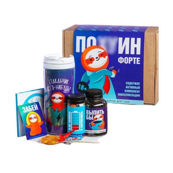 Подарочный набор Пофигин: чай + драже + шоколад + термостакан + леденец + открытка, Разноцветный
Подарочный набор Пофигин: чай + драже + шоколад + термостакан + леденец + открытка, Разноцветный