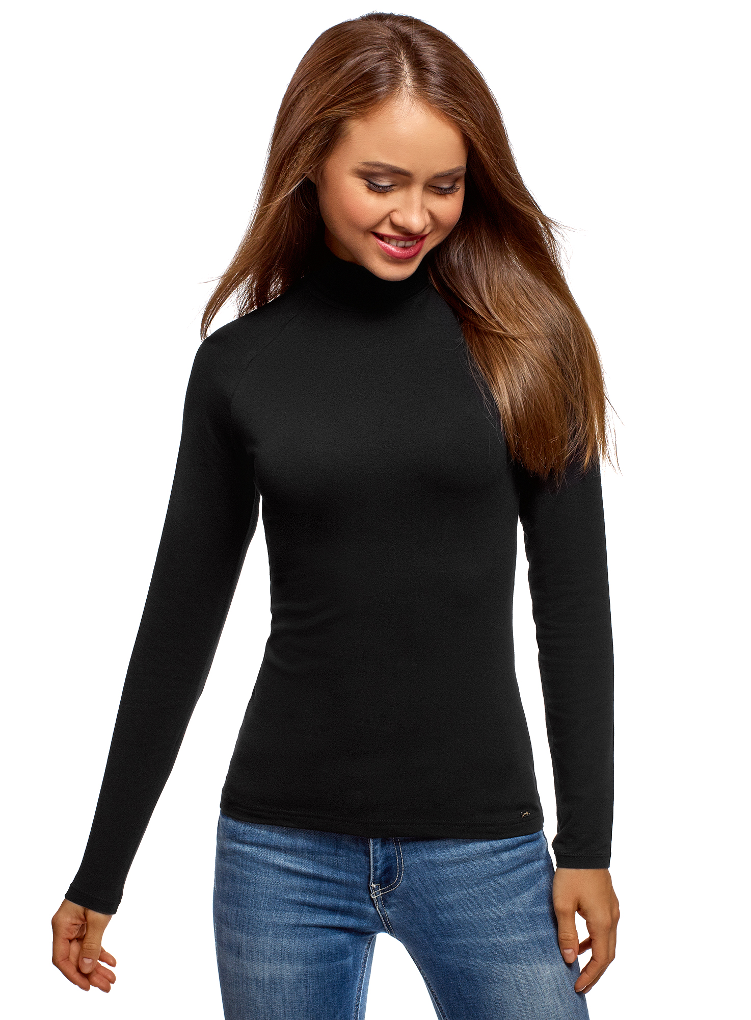 фото Водолазка женская oodji 15e17001 черная s