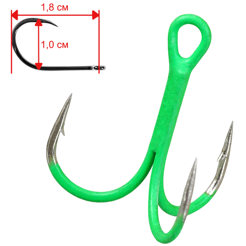 фото Крючки flagman f36 luminous green №4 (5шт.)
