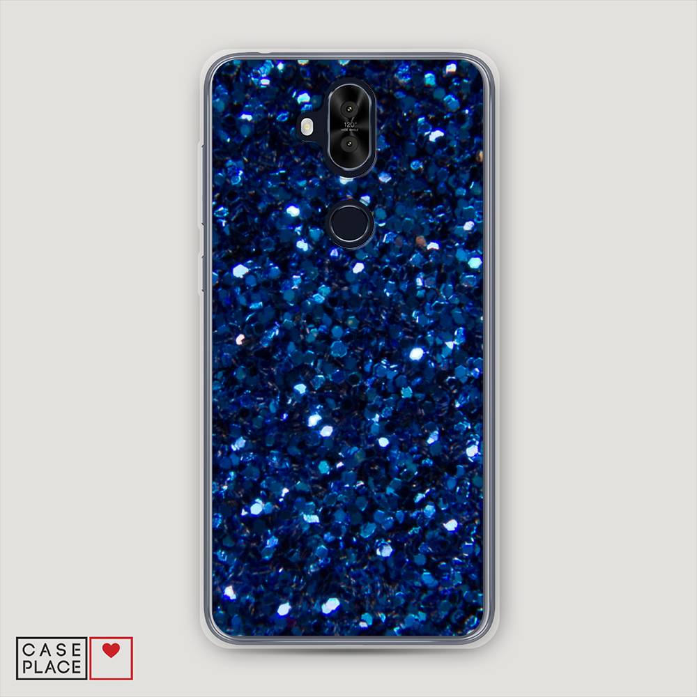 фото Чехол awog "синие блестки рисунок" для asus zenfone 5 lite (zc600kl)