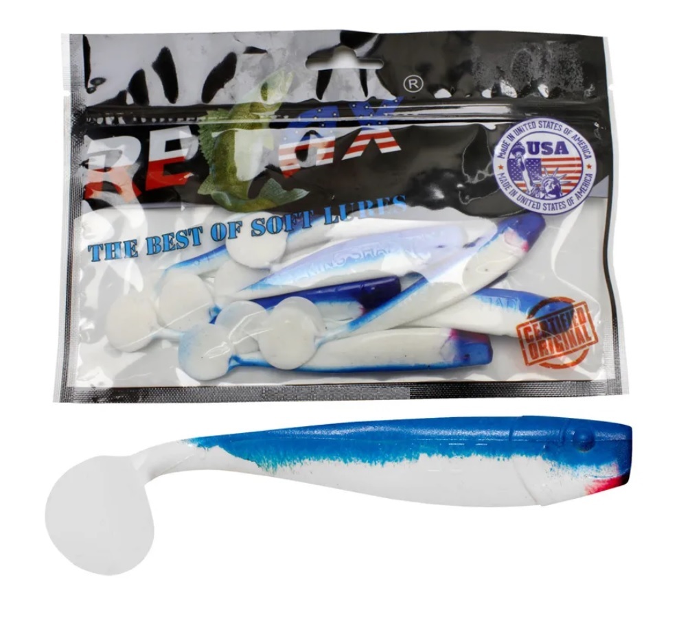 Мягкая силиконовая приманка риппер RELAX KINGSHAD (S006 (White, Blue) /, Белый;синий, Kingshad
Мягкая силиконовая приманка риппер RELAX KINGSHAD (S006 (White, Blue) /, Белый;синий, Kingshad