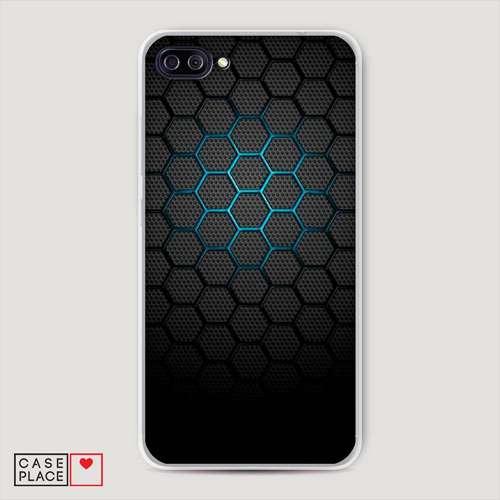 фото Чехол awog "бирюзовые соты" для asus zenfone 4 max zc520kl