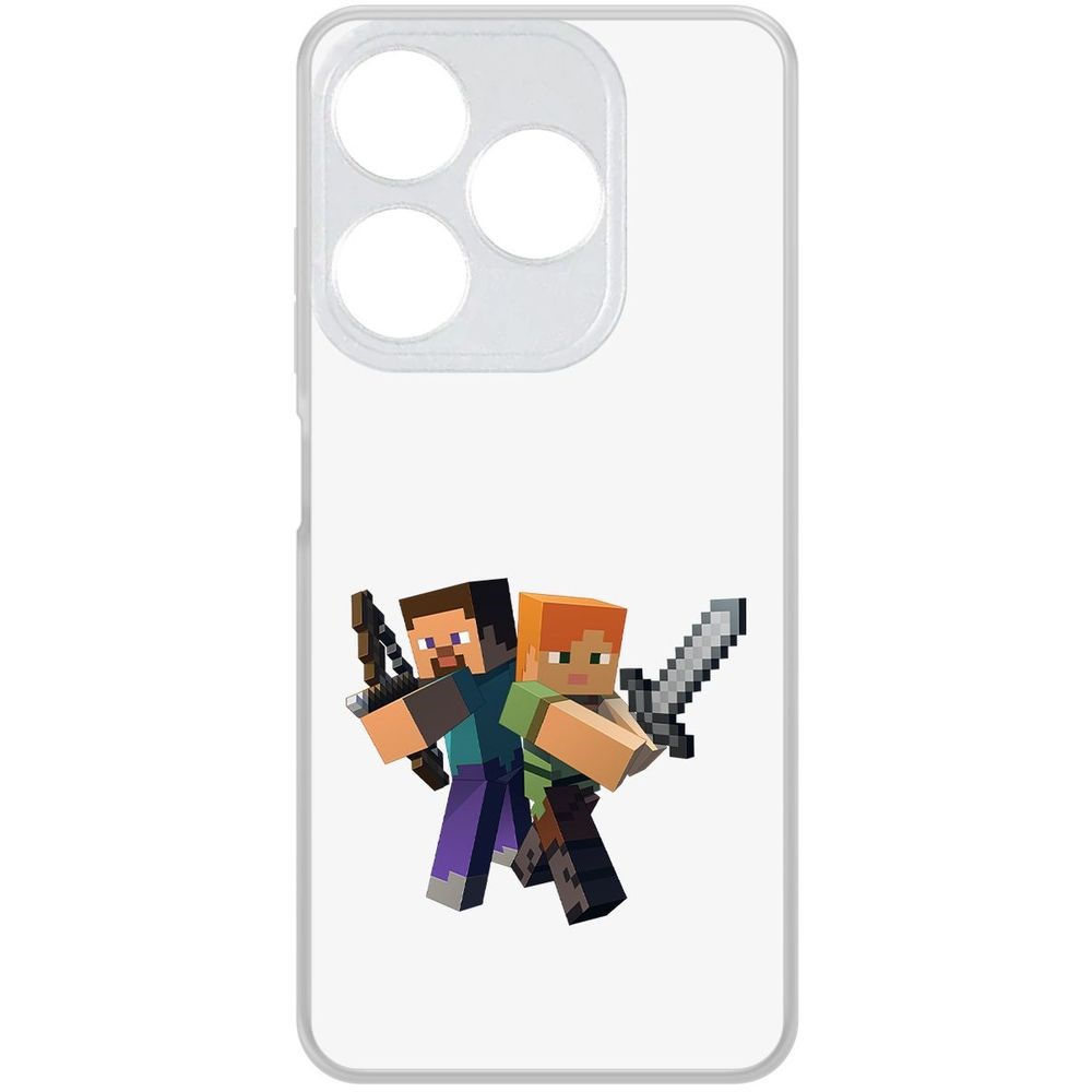 Чехол-накладка Krutoff Clear Case Minecraft-Стив и Алекс для TECNO Spark 10, Прозрачный
Чехол-накладка Krutoff Clear Case Minecraft-Стив и Алекс для TECNO Spark 10, Прозрачный