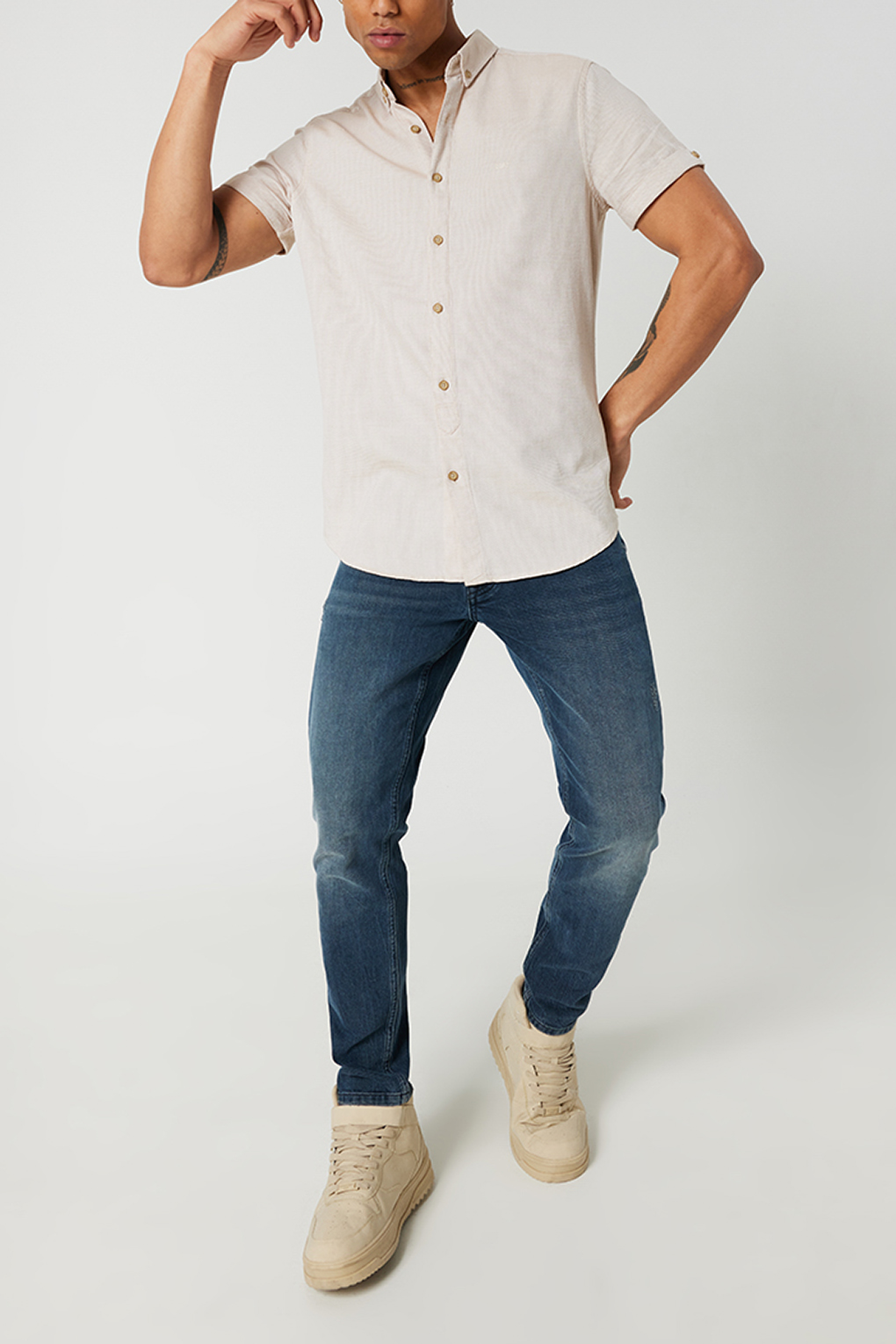 Рубашка мужская Loft LF2031830 бежевая L, Бежевый, LF2031830 
Рубашка мужская Loft LF2031830 бежевая L, Бежевый, LF2031830