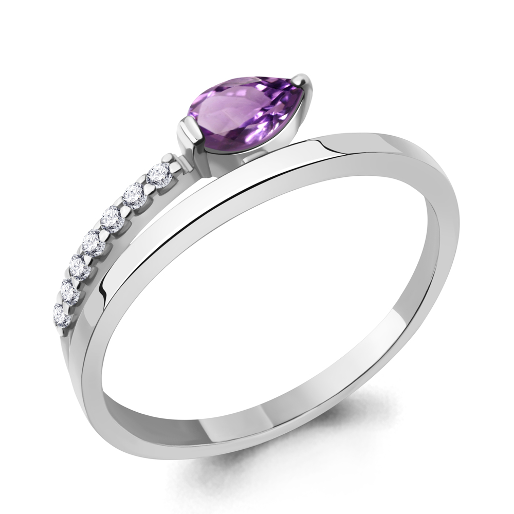 Кольцо из серебра с аметистом\фианитом Aquamarine Aquamarine 6962204А_925_р р, 6962204А_925_р
Кольцо из серебра с аметистом\фианитом Aquamarine Aquamarine 6962204А_925_р р, 6962204А_925_р