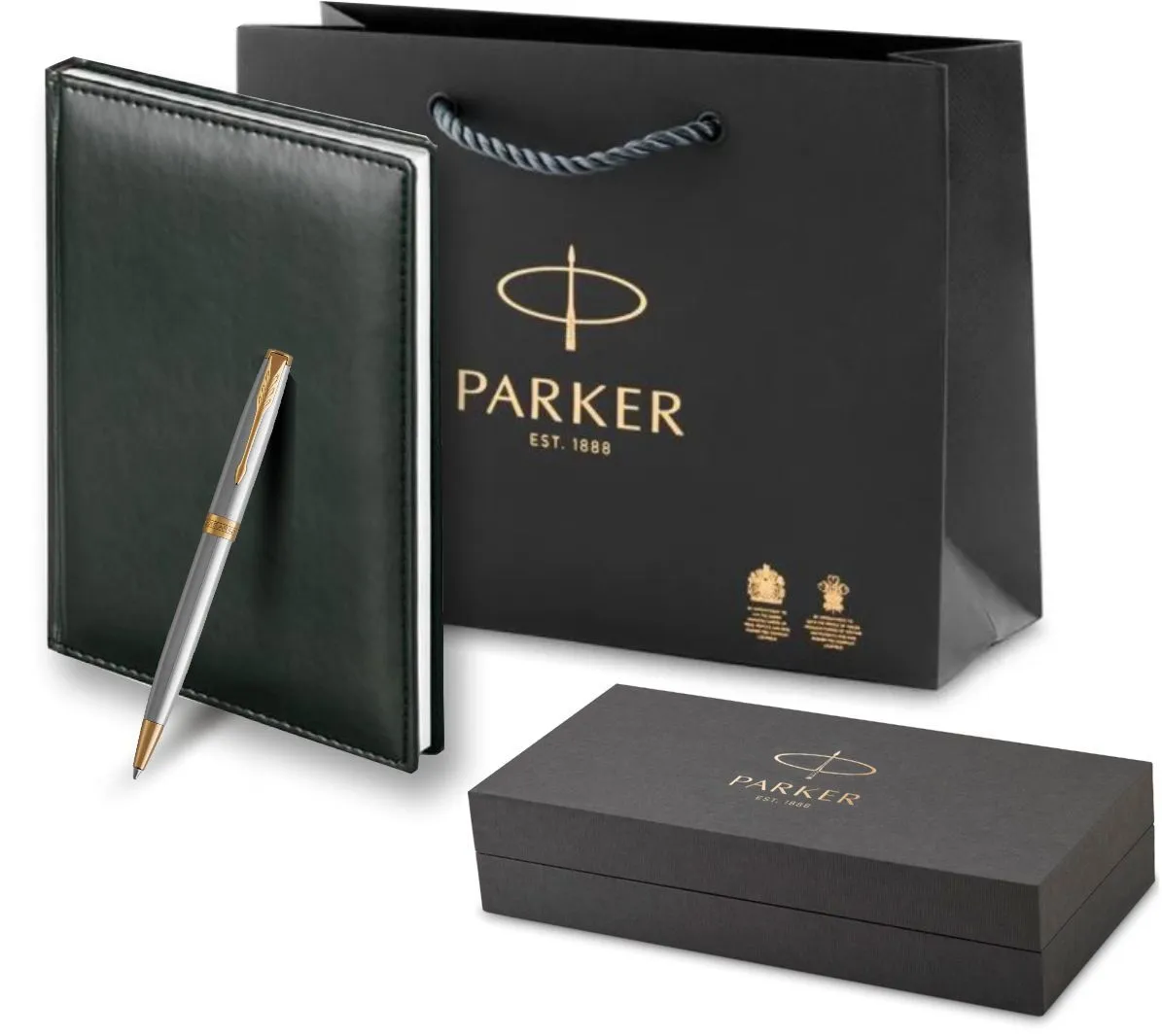 Подарочный набор: шариковая ручка Parker Sonnet K527 и ежедневник черный 1931507, Подарочный набор: Ежедневник недатированныйи Шариковая ручка Parker Sonnet K527 цвет: St. Steel GT
Подарочный набор: шариковая ручка Parker Sonnet K527 и ежедневник черный 1931507, Подарочный набор: Ежедневник недатированныйи Шариковая ручка Parker Sonnet K527 цвет: St. Steel GT
