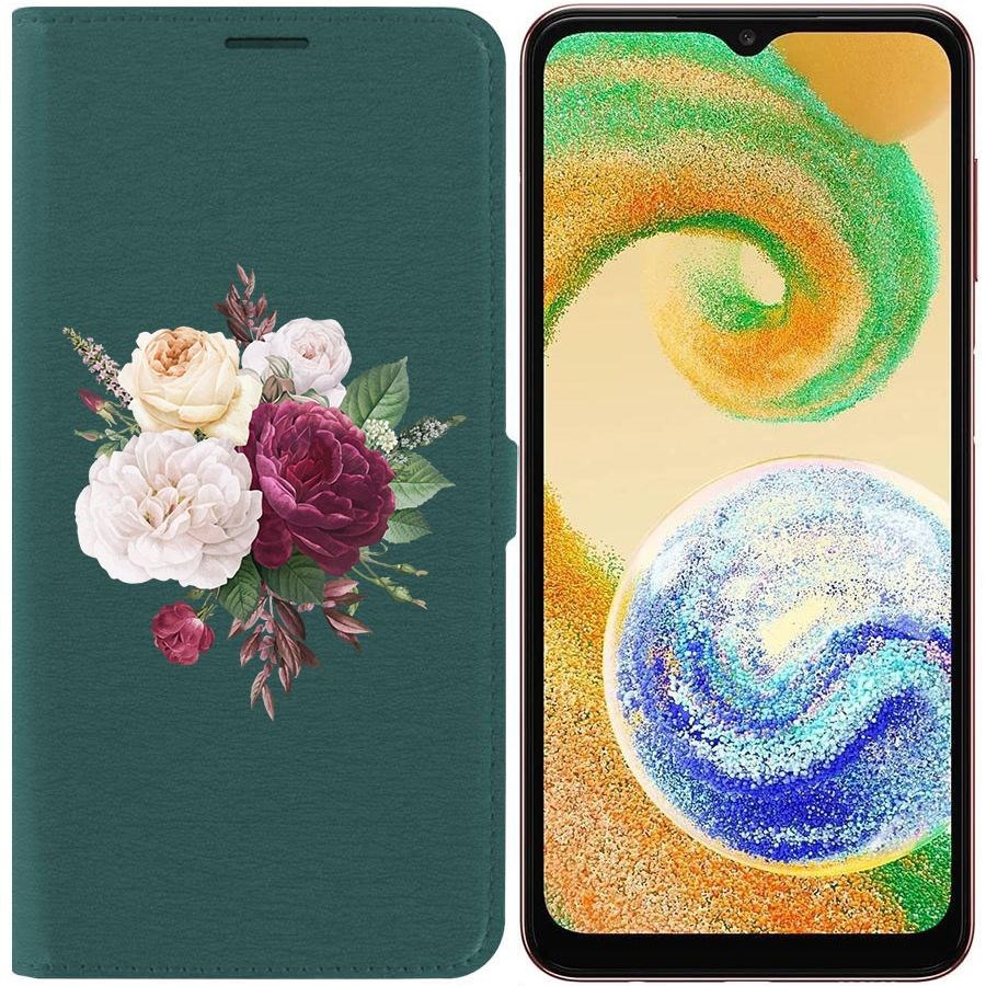 Чехол-книжка Eco для Samsung Galaxy A04s (A047) Цветочная композиция (зелёный опал), Зеленый
Чехол-книжка Eco для Samsung Galaxy A04s (A047) Цветочная композиция (зелёный опал), Зеленый