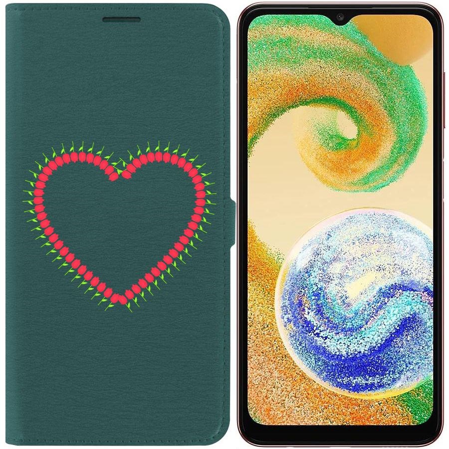 Чехол-книжка Eco для Samsung Galaxy A04s (A047) Сердце из тюльпанов (зелёный опал), Зеленый
Чехол-книжка Eco для Samsung Galaxy A04s (A047) Сердце из тюльпанов (зелёный опал), Зеленый
