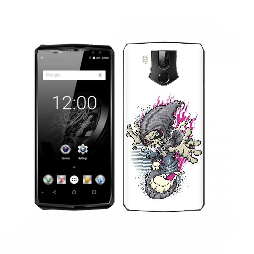 фото Чехол mypads tocco для oukitel k10 нарисованный скелет на скейт борде
