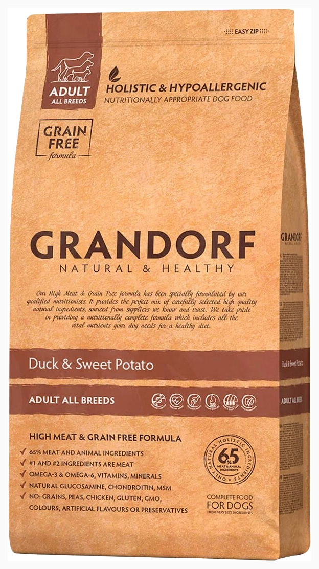 GRANDORF GRANDORF ADULT ALL BREEDS DUCK & POTATO для взрослых собак всех пород беззерновой
GRANDORF GRANDORF ADULT ALL BREEDS DUCK & POTATO для взрослых собак всех пород беззерновой